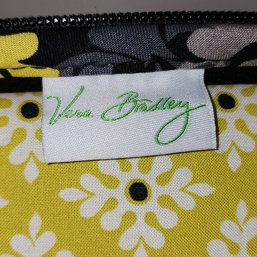 Vera Bradley Stylish Black and Yellow Floral  Laptop  Case Bag